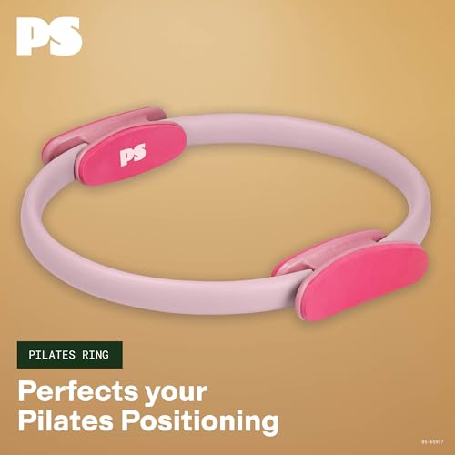 POPSUGAR Pilates Ring (15" Rose Pink/Berry, 1 lb), Dual-Grip Magic Circle Fitness Ring for Added Resistance, Tone, Sculpt & Strengthen Muscles, Pilates Ring Circle for Stretching & Home Gym Exercise - color: Lilac/Berry