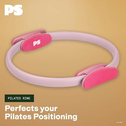 POPSUGAR Pilates Ring (15" Rose Pink/Berry, 1 lb), Dual-Grip Magic Circle Fitness Ring for Added Resistance, Tone, Sculpt & Strengthen Muscles, Pilates Ring Circle for Stretching & Home Gym Exercise - color: Lilac/Berry