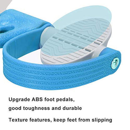Pedal Resistance Bands with Handles Exercise Bands Multifunction Tension Rope Fitness for Working Out Arm Abs Legs Stretch Bands - color: Blue