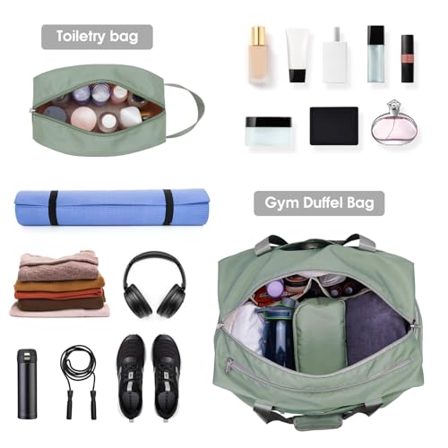 Ceneda 20" Gym Bag for Women with Wet Pocket & Shoe Compartment, Lightweight Duffel Waterproof Carry On Duffle for Travel, Yoga, Overnight (Dark Grey) - color: Dark Grey