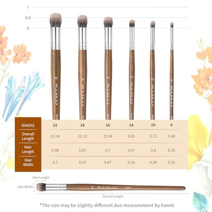Fuumuui Professional Paint Brush Set, 6Pcs Natural Badger Hair with Dome Shape Blending Mop Oil Paint Brushes for Acrylic Painting Oil and Gouache - style: Dome