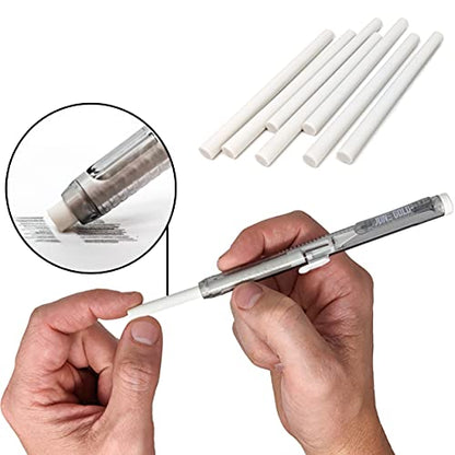 June Gold 15 Piece Art Eraser Set, White, Pink, Kneaded, and Retractable | 3 White Vinyl (Firm), 3 Pink Rubber (Medium), 3 Kneaded (Soft), 3 Retractable (Precision), & 3 Retractable Refills