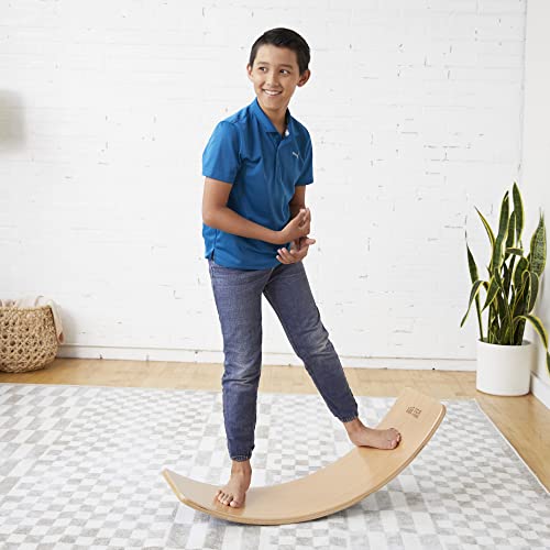 ECR4Kids Balance Board, Montessori Toy, Grey - color: Grey
