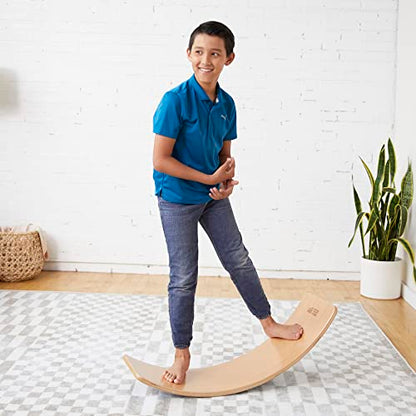ECR4Kids Balance Board, Montessori Toy, Grey - color: Grey