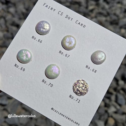 IUILE Handmade Watercolor Paints - Fairy CS Dot Card (6 colors). Color Shift, Metallic, Shiny, Shimmer - color: Fairy CS Dot