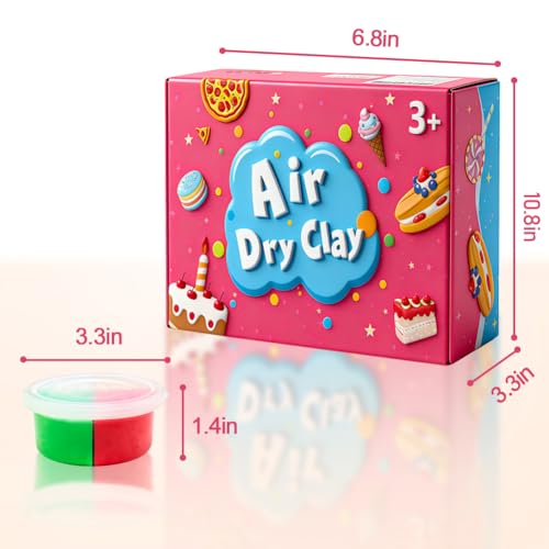 CAMIRUS Air Dry Clay Kit, 12PCS DIY Modeling Magic Clay Toys for Kids Valentine Easter Party Favors Classroom School Prize Rewards Gifts Exchange