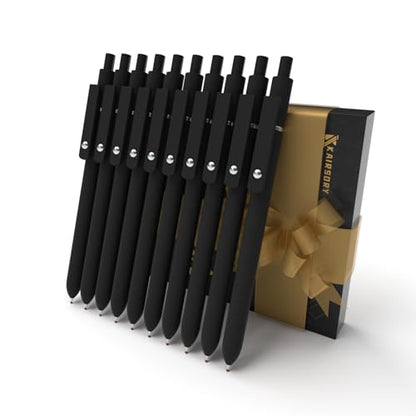 Gel Pens,0.5mm Fine Point Quick Dry Pens Smooth Writing Japanese gel pen,High-End Series Black Ink nurse aesthetic gel pen for Journaling Note Taking(10 Pcs Black Ink- Black shaft pens) - color: 10 Pcs Black shaft pen-Black Ink-0.5mm