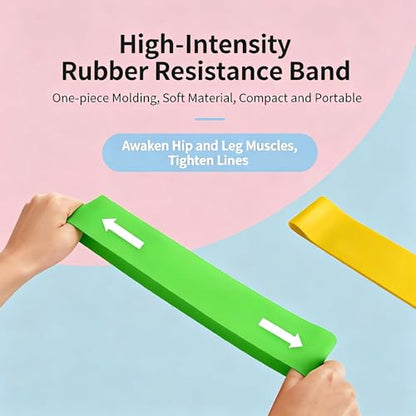Resistance Bands Set 5-Pack, Exercise Workout Bands for Women & Men with 5 Resistance Levels, Elastic Fitness Bands for Home Gym, Yoga, Pilates, Stretching, Strength Training & Physical Therapy