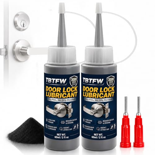 TBTFW Graphite Powder for Locks, High-Purity Graphite Lock Lubricant | 3000-Mesh Graphite Powder Used for Fix Jammed & Noisy Interior & Exterior Door Locks(4oz)