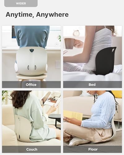 curble Wider – Ergonomic Desk Chair Seat Cushion, Everyday Passive Posture Trainer for Work from Home, Office & Car, Breathable Lumbar Support - color: Red
