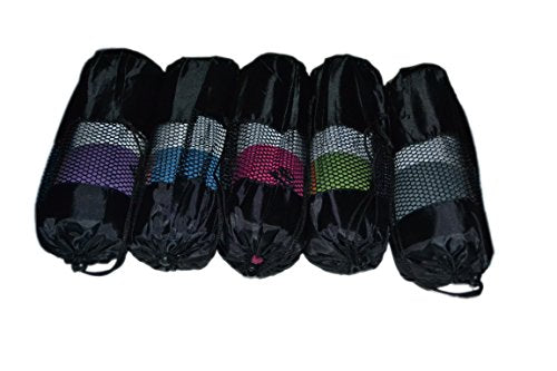 Namaste Skidless Premium Mat-Size Yoga Towel with Non Slip Grip;Exercise,Fitness,Pilates,and Yoga Gear; - color: Deep Blue