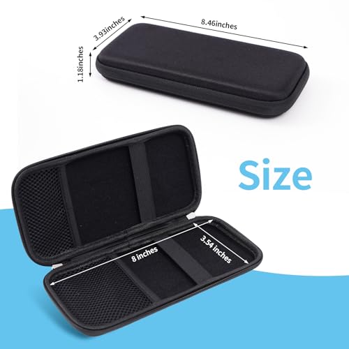 Upgraded Hard Pencil Case Box for Adults,Durable Pen Carrying Case with Zipper-Black - color: Black
