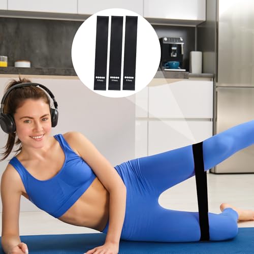 Ring Resistance Bands X-Heavy Heavy Duty Resistance Ring Total Body Fitness Exercise Bands Must Have for Working Out Fitness Leg Strength Training Yoga Men and Women Black 3 Pieces