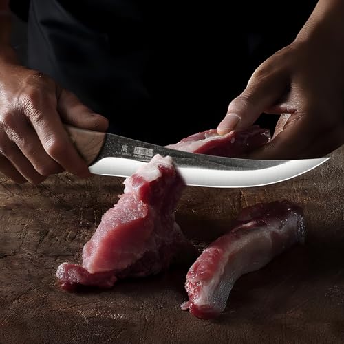 HOSHANHO Butcher Knife Set, 3PCS Knife Set of Meat & Slicing & Boning Knife | Ultra Sharp Kitchen Knife Set, Hand Forged High Carbon Steel Knives Set for Home & Camping & BBQ Gift with Men - size: 10"