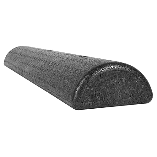 CanDo Black Composite High-Density Roller, Half-Round, 6"" X 36 - size: 6" x 36", style: Half-Round