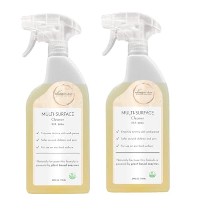 naturally it's clean 멀티 서피스 클리너 바로 사용 가능한 스프레이 | 709.8ml(24온스) 스프레이 병 | 2팩