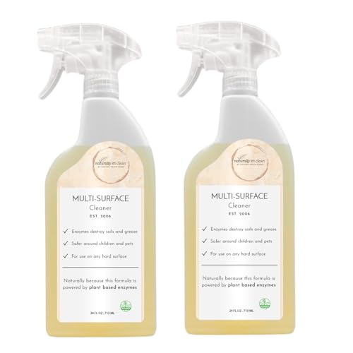 naturally it's clean 멀티 서피스 클리너 바로 사용 가능한 스프레이 | 709.8ml(24온스) 스프레이 병 | 2팩