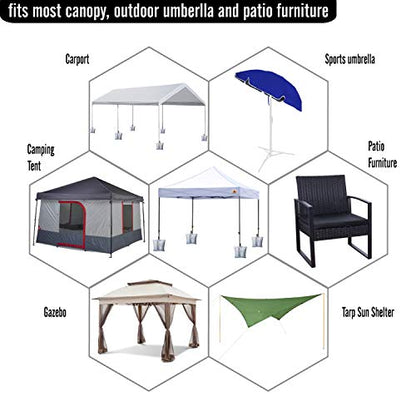 ABCCANOPY Canopy Weights 120 LBS Tent Sand Bags,4-Pack Brown(No Sand) - color: Brown, size: 120 LBS
