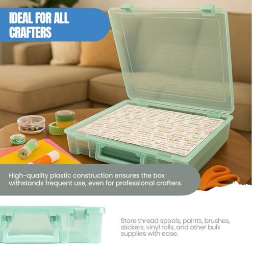ArtBin 6955RJ Super Satchel 1-Compartment Box, Art & Craft Organizer, 1-Pack, Translucent Mint - color: Mint