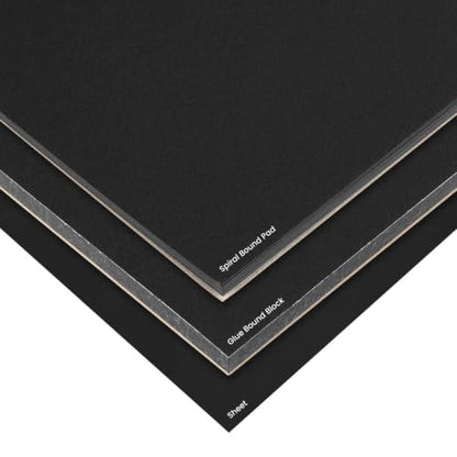 SoHo Urban Artist Black Watercolor Paper Pad, 11x14 12 Sht, Cold Press | Watercolor Spiral Pad, 25% Cotton Acid-Free Paper for Mixed Media, Gouache, Acrylic Paint, Ink & Metallic Watercolor Paint