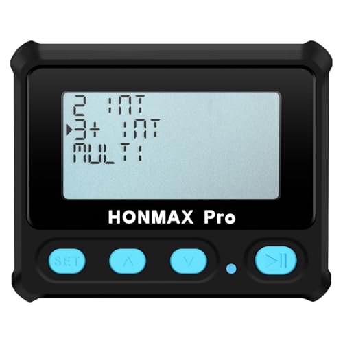 8100 Professional Interval Timer and Stopwatch, Backlight, USB-C Charged, Clock -Black - color: Black