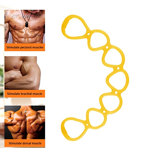 7 Ring Stretch Resistance Exercise Band, BetterJonny Workout Bands Yoga Stretching，Foot, Leg and Arm Exerciser for Home or Fitness Center Workout Walking Exercise - color: Yellow