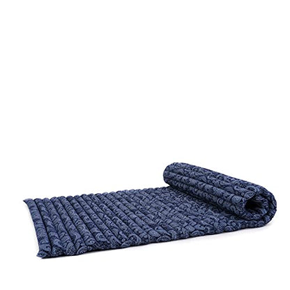 Leewadee Thai Roll Mat 75 x 28 inches Kapok Firm - color: Cbt1 - Blue, size: M: 75x28"