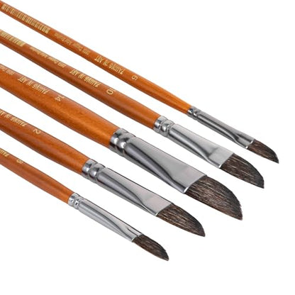 5 Pcs Dagger Watercolor Paint Brush Set | Pinstriping Striper Long Liner Brushes for Acrylic, Oil, and Gouache Painting - style: Dagger