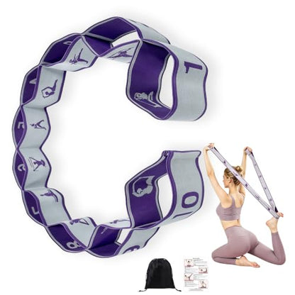Fabric Exercise Straps, Number Stretch Resistance Bands with 10/12 Loops - color: Blue, size: 10Loops