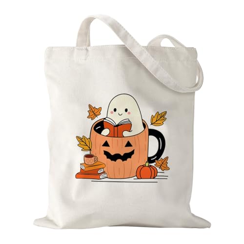 Canvas Bag for Women Grocery Shopping Travel Gym Weekender Vacation Womens Work Tote Bag Gifts - color: Halloween