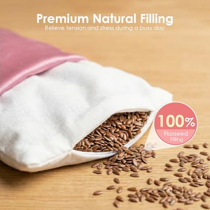 Weighted Eye Pillow for Yoga, Moist Heat Mask for Dry Eyes(Pink x2) - color: Eye Mask01-2 Pack Pink