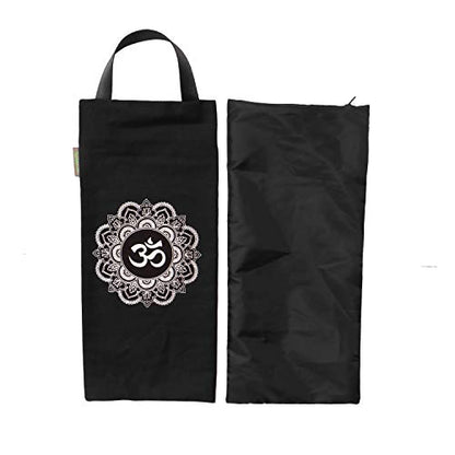 Yoga Sand Bag - Cotton Unfilled for Yoga Weights and Resistance Training, Size- 7.5" X 17" - color: Black
