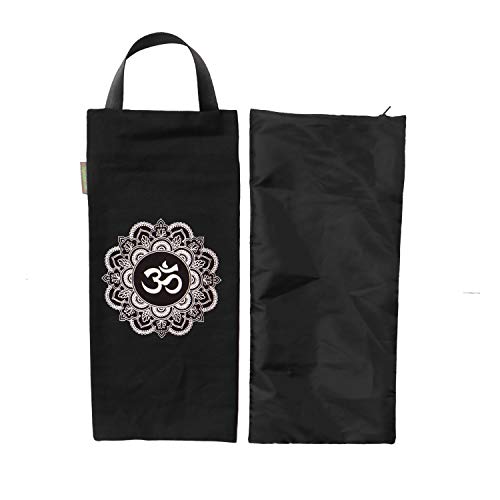 Yoga Sand Bag - Cotton Unfilled for Yoga Weights and Resistance Training, Size- 7.5" X 17" - color: Black