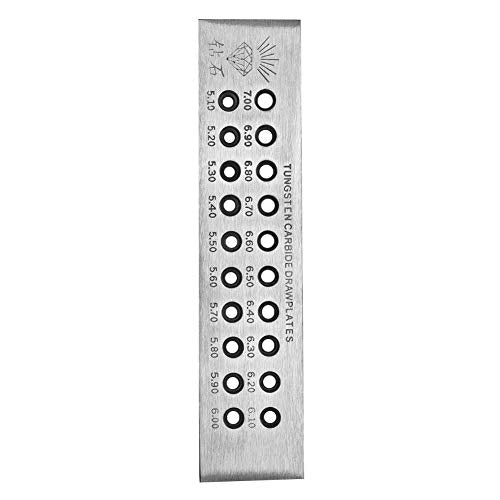 Jewelry Wire Drawplate, 4 Round Holes Wire Drawing Board Metal Drawplate Jewelry Tools Decorations Accessory(C)
