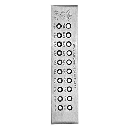 Jewelry Wire Drawplate, 4 Round Holes Wire Drawing Board Metal Drawplate Jewelry Tools Decorations Accessory(C)