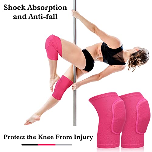 Eurzom 3 Pairs Dance Knee Pads Women Non-Slip - color: black, gray, rose