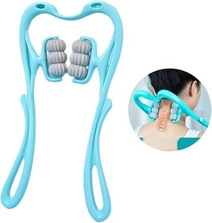 UNIONN 6-Wheel Handheld Neck Massager Roller | Deep Tissue Muscle Stick, For Neck, Back, Legs & Calves, Manual Body Tool, Pain Relief & Myofascial Release, Recovery