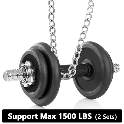 Heavy Duty Hammock Chains with 4 Carabiners - Stainless Steel Hammock Chair Hardware for Indoor/Outdoor Use, 1500 LB Capacity(2 Sets)