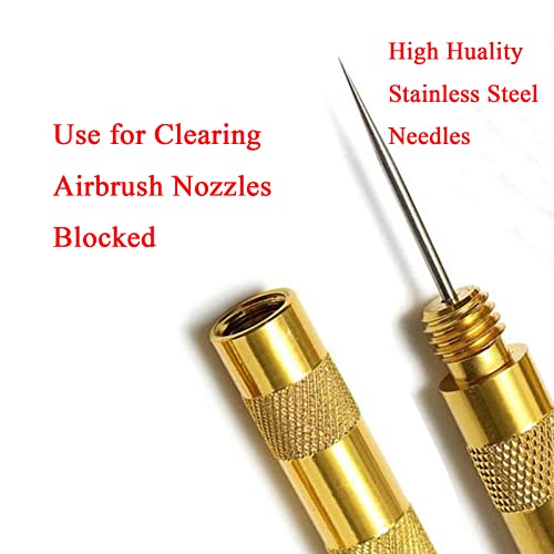 11 in 1 Airbrush Cleaning Kit, Spray Gun Cleaning Repair Tool Kit | Accessories with 5 Pcs Cleaning Needles, 5 Pcs Cleaning Brushes & 1 Wash Needle - size: Airbrush cleaning kit