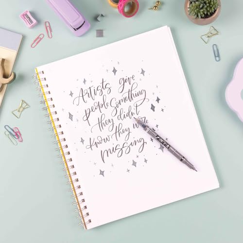 Tombow 82040 Fudenosuke Brush Pen, Twin Tip, Black/Gray Fudenosuke Brush Pen for Calligraphy and Art Drawings - style: Twin Tip