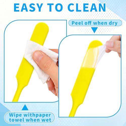 8 PCS Silicone Spatulas Stick, Reusable Epoxy Silicone Stir Sticks | Paint Stir Sticks for Mixing Resin Waxing Liquid Arts Facial Mask DIY (8 Colors)
