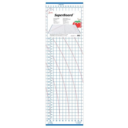 Dritz Superboard Folding Cutting Board 39" x 71" | Large foldable sewing and fabric crafting board, durable cardboard work surface, imperial & metric grid for pattern layout