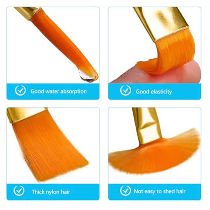 Paint Brushes, Paint Brush Set for Acrylic Painting, 20 Pcs Solid Wood Handel Oil Watercolor Paintbrushes with Nylon Hair Brushes for All Purpose Painting Artist Professional Kits, Blue