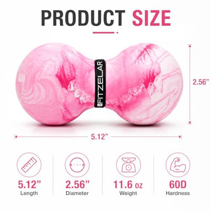 FITZELAR Massage Lacrosse Balls for Myofascial Release, Quality Certification, Massage Deep Tissue for Back and Shoulder, Trigger Point Therapy, Muscle Knots, Relieving Muscle Pain (2Pink) - color: 2pink