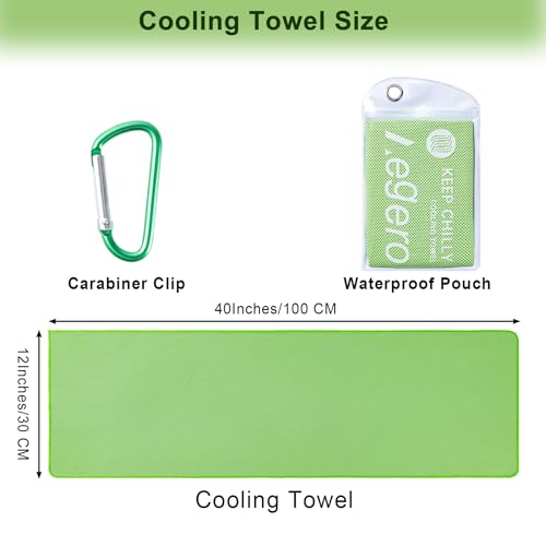 4Pack Cooling Towel 40"x12" Cooling Neck Wraps,Soft Breathable ChillyTowel | IceTowel, Microfiber Towels for Yoga, RunninGym, Camping, Fitness, Workout & More Activities - color: Mint Green / Sky Blue / Light Gray / Sakura Pink