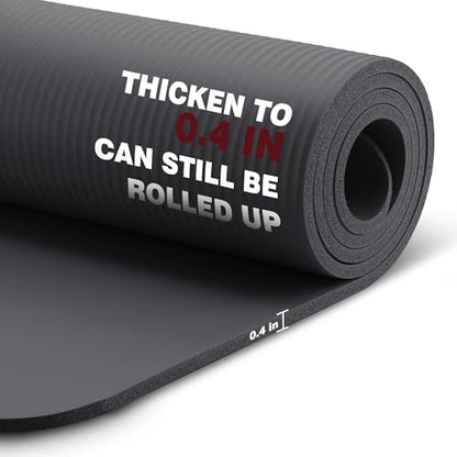 KEEP Extra Thick NBR Yoga Mat - color: Grey, size: 72”x24”x10mm