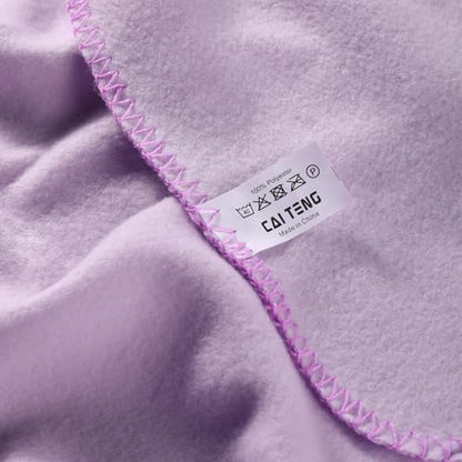 CAI TENG Fleece Throw Blankets Blanket for Couch Bed 50x60 Kids Blanket 6 Pack Warm Fleece Fabric Soft Cozy Travel Blankets & Throws Lightweight Small Wedding Gifts Yard Light Purple - color: Light Purple