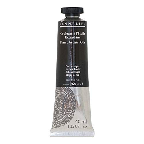 SENNELIER Artists' Extra Fine Oil, 40 ml Tube, Series 1, Carbon Black, (10-130411-768) - color: Carbon Black, size: 1.35 Fl Oz (Pack of 1)