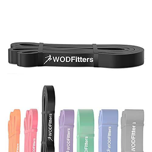 WODFitters Pro Series Pull-Up Assistance Bands – Premium Resistance Loop Bands for Assisted Pull Ups, Muscle Ups, Strength Training & Mobility – Durable Bands for Functional Fitness - color: #2 Black