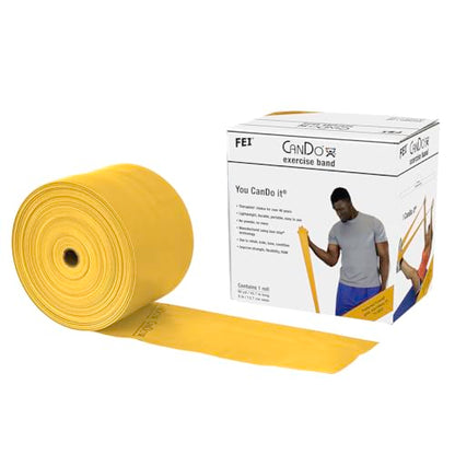 CanDo Low Powder Exercise Band, 50 yard roll, Gold: XXX-Heavy - color: Gold: XXX-Heavy, size: 50 yard roll